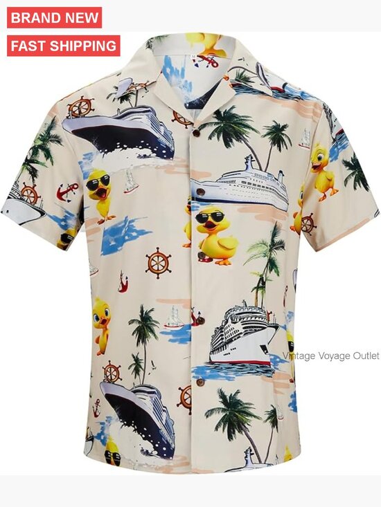 Other - Men's Hawaiian Shirt Floral Print Short Sleeve Button Down Casual Beachwear